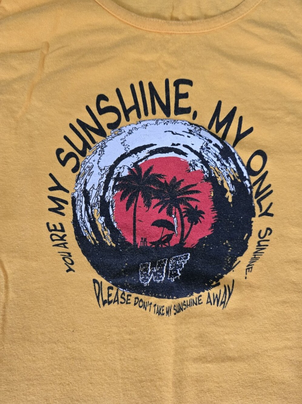 Mens Yellow Sunshine Graphic Tank